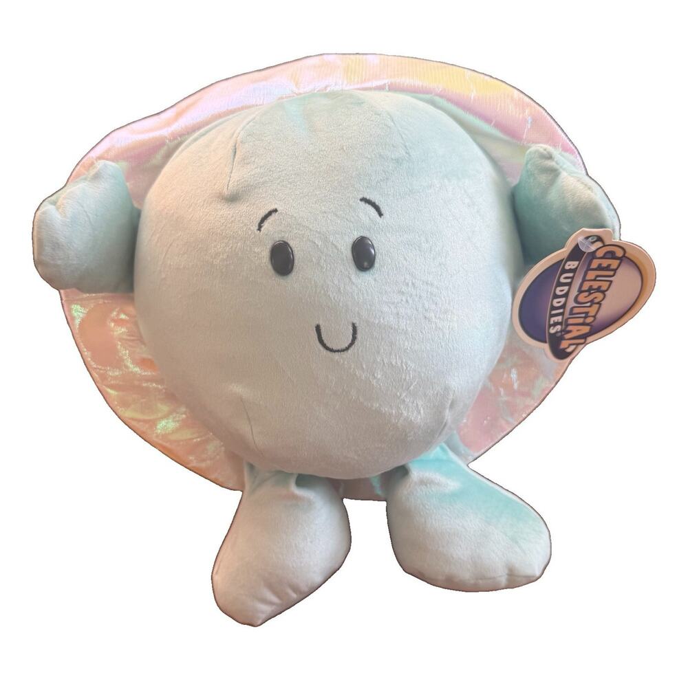 Celestial Buddies Uranus Planet Plush Stuffed Animal Blue Iridescent Ring NWT